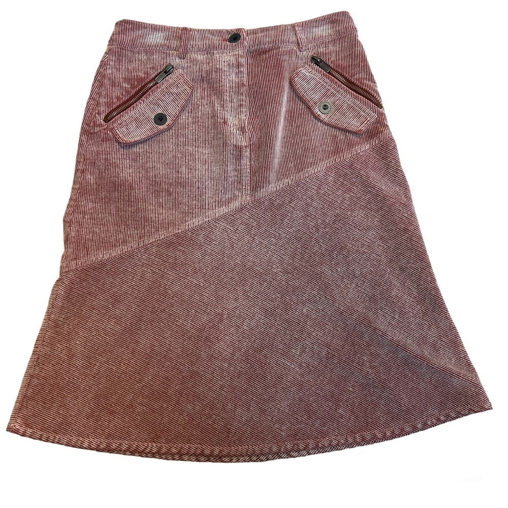 Etam Paris Red corduroy A-line skirt size 36/US4